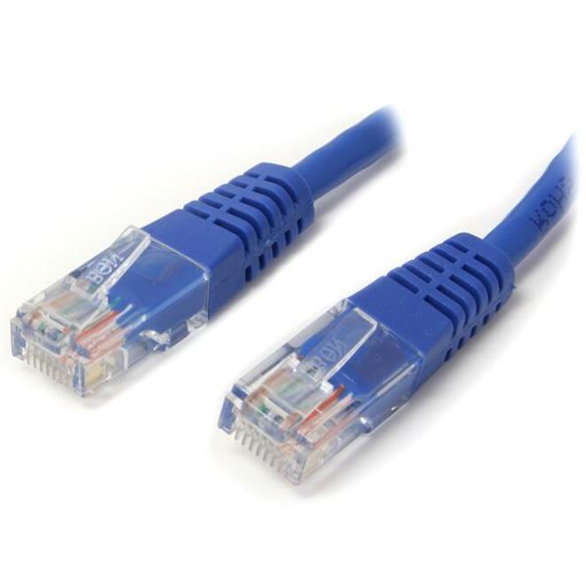 StarTech 8 ft Blue Molded Cat5e UTP Patch Cable
