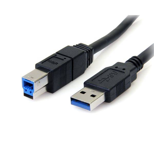 StarTech.com 6 ft Black SuperSpeed USB 3.0 Cable A to B - M/M
