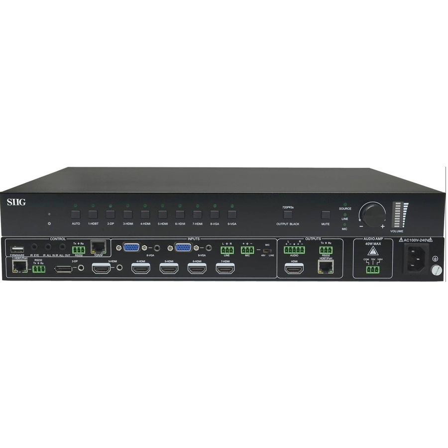 SIIG 9x1 HDBaseT 4K Scaler Switcher