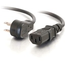 C2G 1.5ft 18 AWG Universal Flat Panel Power Cord (NEMA 5-15P to IEC320C13) - For Computer, Printer, Monitor, Scanner - Black - 1.50 ft Cord Length - NEMA 5-15P / IEC 60320 C13