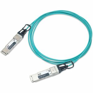 Approved Networks 40G QSFP+ Active Optical Cable (AOC) - 39.37 ft Fiber Optic Network Cable for Network Device - First End: 1 x QSFP+ Network - Second End: 1 x QSFP+ Network - 42 Gbit/s - LSZH - Aqua