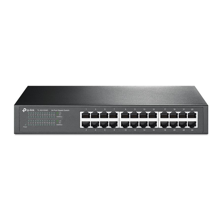 TP-LINK TL-SG1024D - 24-Port Gigabit Ethernet Unmanaged Switch - Limited Lifetime Warranty