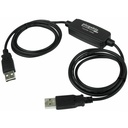 Plugable USB 2.0 Transfer Cable, Unlimited Use, Transfer Data Between 2 Windows PC's - Compatible with Windows 10, 8.1, 8, 7, Vista, XP, Bravura Easy Computer Sync Software Included