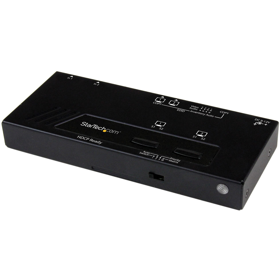 StarTech 2X2 HDMI Matrix Switch w/ Automatic and Priority Switching - 1080p, TAA