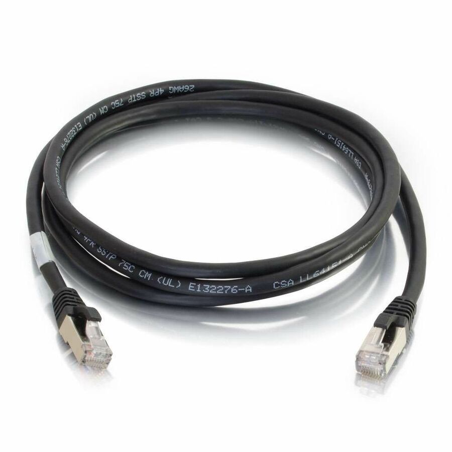 C2G-6ft Cat6a Snagless Shielded (STP) Network Patch Cable - Black