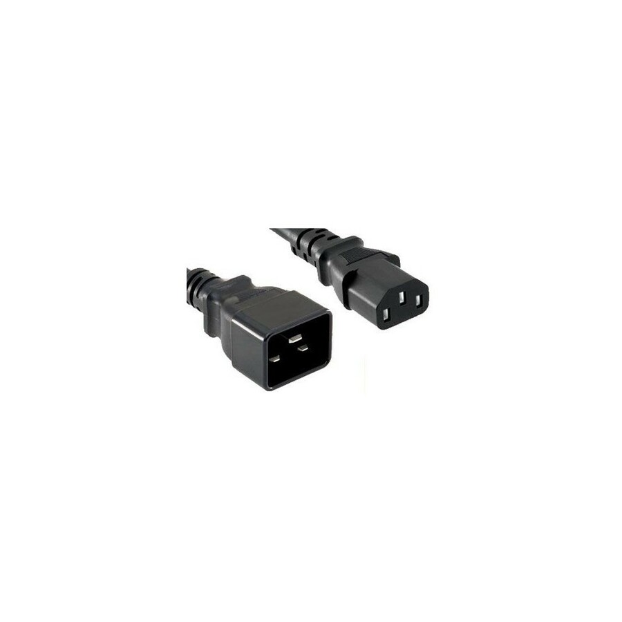 Unirise Power Cord C13-C20 15amp 250V SJT 14/3 AWG Black 2 ft
