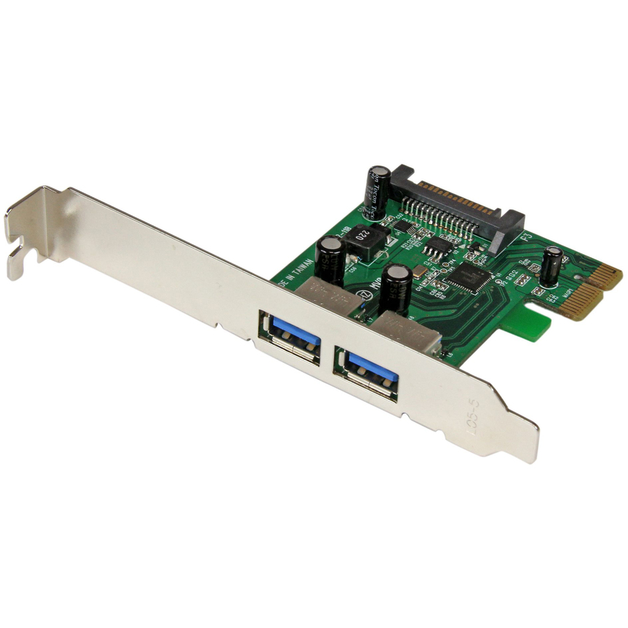 StarTech 2 Port PCI Express (PCIe) SuperSpeed USB 3.0 Card Adapter with UASP, SATA Power, 5Gbps, TAA