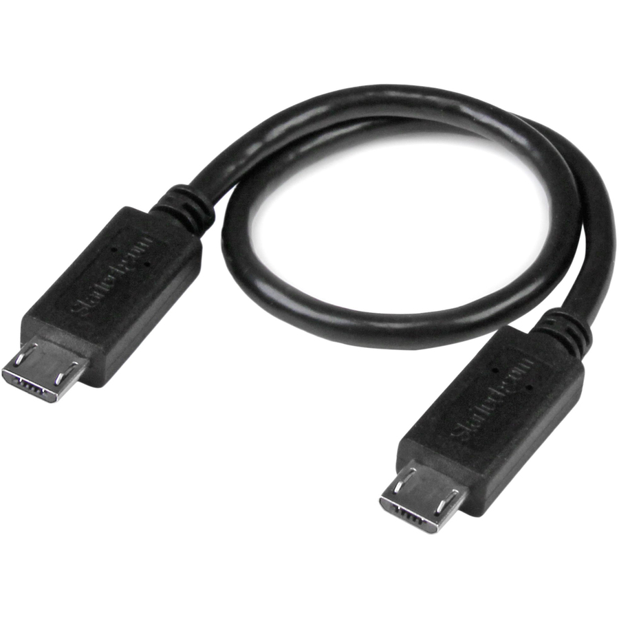 StarTech.com 8in USB OTG Cable - Micro USB to Micro USB - M/M - USB OTG Adapter - 8 inch - Connect your USB On-the-Go capable tablet or phone to an external drive or other Micro USB device - 8" Micro USB to Micro USB OTG Cable M/M - 8in USB OTG Cable - 8 inch Micro USB to Micro USB OTG Mobile Device Adapter Cable - Lifetime Warranty