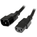 StarTech 10ft (3m) Power Extension Cord, C14 to C13, 10A 125V, 18AWG, Computer Power Cord Extension, Power Supply Extension Cable