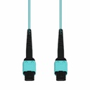 AddOn 8m MPO/UPC to MPO/UPC Aqua OM4 OFNR (Riser-Rated) 12-Strand Fiber Patch Cable