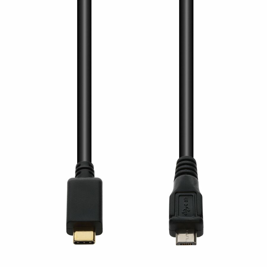 AddOn 1m USB C (Male) to Micro USB B 2.0 (Male) Black Adapter Cable, 480Mbps