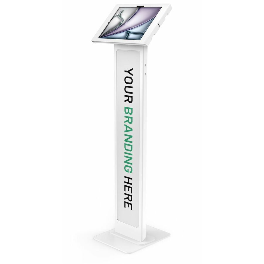 iPad Air M2/M3/M4 13" , Apex Enclosure Brandable Floor Stand - White