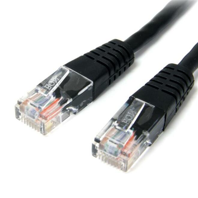 StarTech 50 ft Black Molded Cat5e UTP Patch Cable