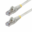 StarTech 6in Gray CAT6a Ethernet Cable, Snagless RJ45, 10G, 100W PoE, S/FTP, LSZH, 27AWG Pure Copper, 500MHz, Shielded Network Patch Cord