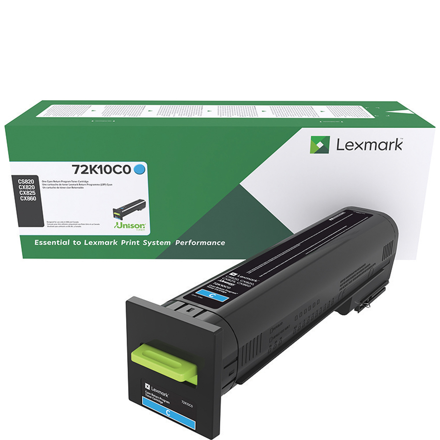 Lexmark Unison Original Toner Cartridge - Laser - Standard Yield - 8000 Pages - Cyan - 1 Each