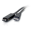 C2G 6ft 4K DisplayPort to HDMI Adapter Cable - M/M - 6 ft DisplayPort/HDMI A/V Cable for Audio/Video Device - First End: 1 x HDMI Male Digital Audio/Video - Second End: 1 x DisplayPort Male Digital Audio/Video - Supports up to 4096 x 2160 - Black