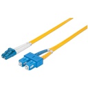 Intellinet Network Solutions Fiber Optic Patch Cable, LC/SC, OS2, 9/125, Single-Mode, Duplex, Yellow, 10 ft (3 m)