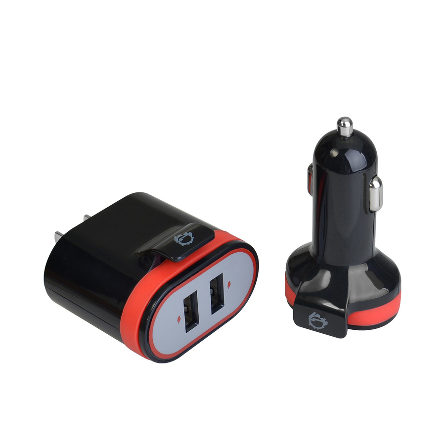 SIIG Fast Charging USB Wall Charger & Car Charger Bundle Pack - Black