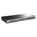 D-Link 52-Port Gigabit Stackable SmartPro Switch Including 4 10GbE SFP+ Ports - 52 Ports - Manageable - Gigabit Ethernet, 10 Gigabit Ethernet - 10/100/1000Base-T, 10GBase-X - 3 Layer Supported - Twisted Pair, Optical Fiber - 1U - Rack-mountable - Lifetime Limited Warranty