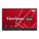 ViewSonic VA1653 16 Inch 1080p Portable Monitor, IPS Display with Eye Care for Easy Second Screen Productivity, Built-in Stand, USB-C, Mini HDMI, and Protective Case