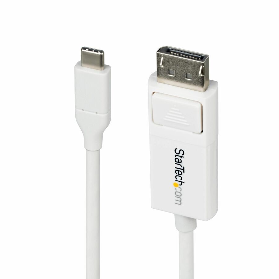 StarTech 6ft (2m) USB-C to DisplayPort 1.2 Cable, Bidirectional, 4K 60Hz White Video Adapter for Apple MacBook Pro / Air M1 M2 M3 M4