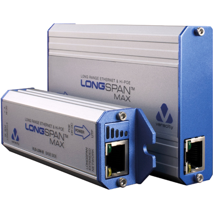 Veracity LONGSPAN Max (Camera). Hi-Power, 90W long-range Ethernet, up to 820m.