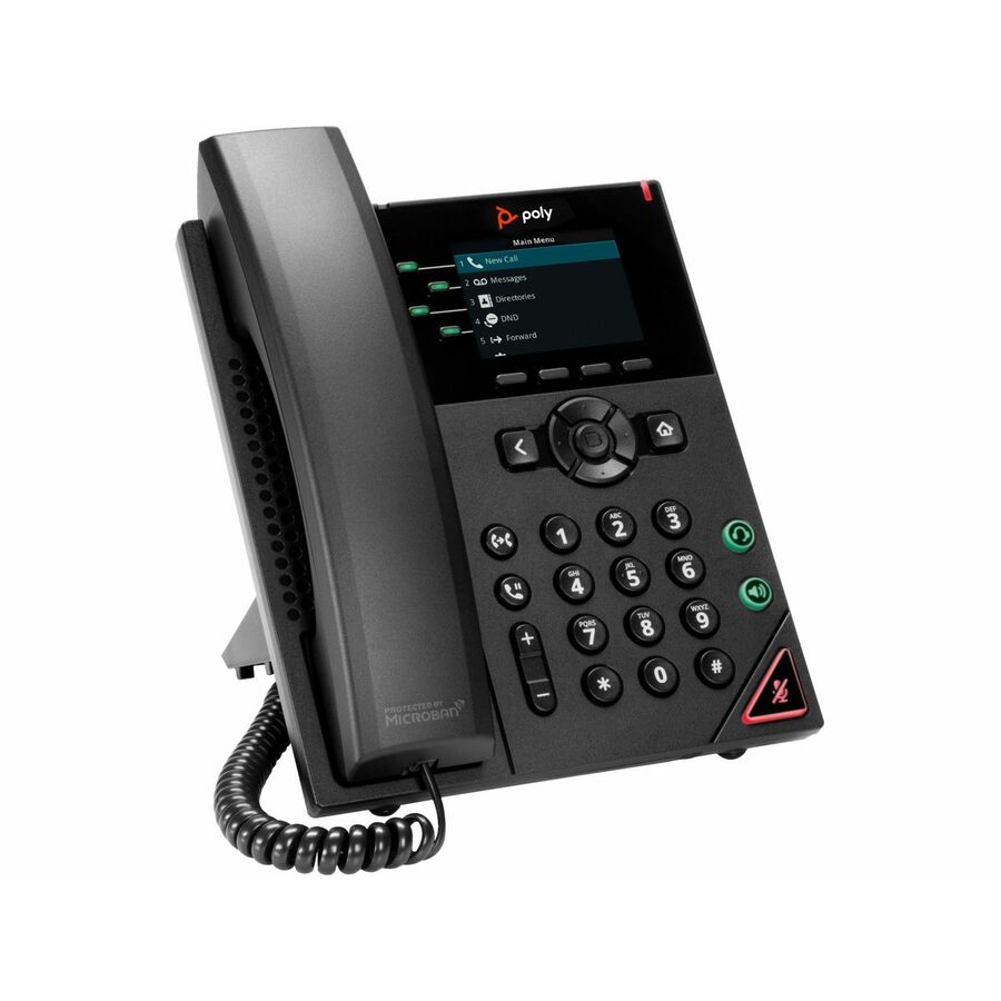 Poly VVX 250 4-Line IP Phone and PoE-enabled GSA/TAA