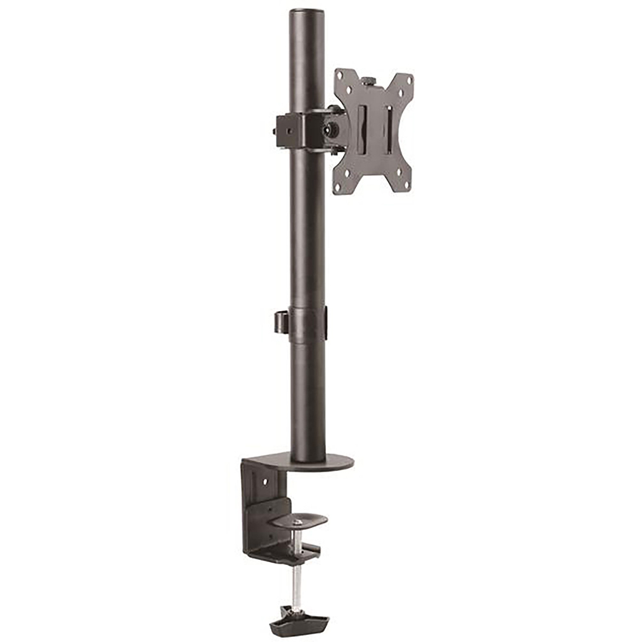 StarTech Single Monitor Desk Mount, Adjustable Monitor VESA Mount 34" (17.6lb/8kg) Display, Ergonomic Pole Mount Arm, C-Clamp/Grommet