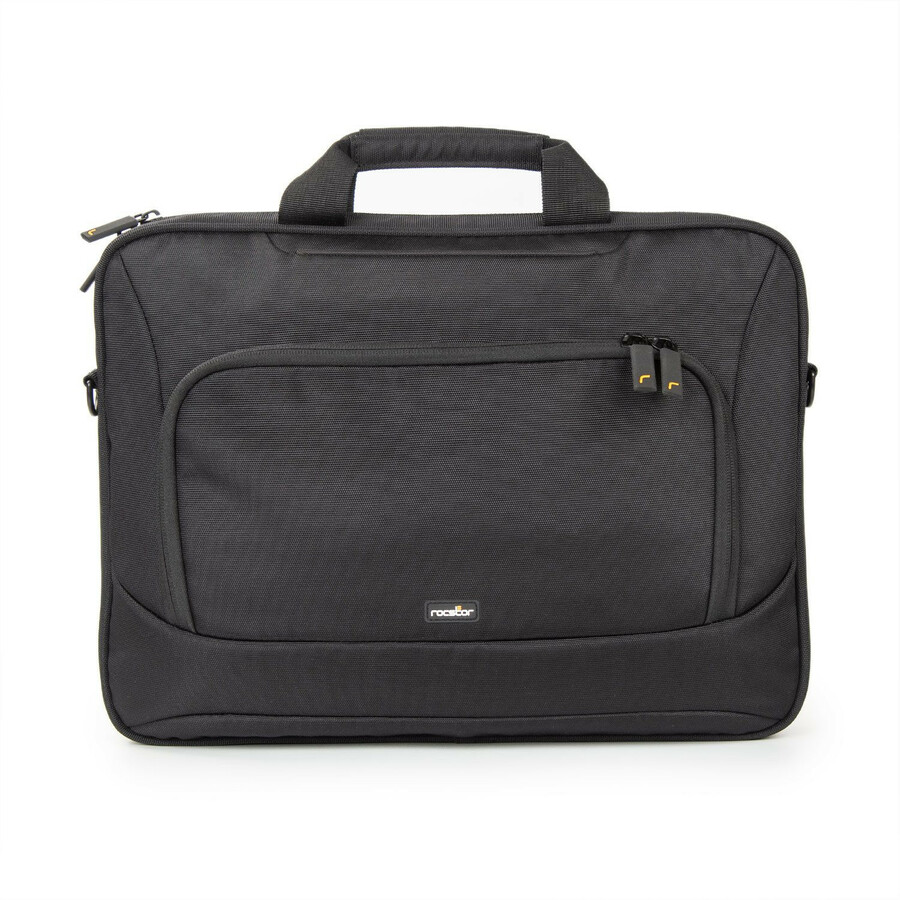 Rocstor Premium 13" & 14" Professional Toploading Universal Briefcase Laptop Case - Weather & Water Resistant - RFID Blocking Pocket - Lightweight - Exterior 1200D Polyester & Interior 210D Polyester Material- Fits 13in, 14in & 14.1 inch Laptop - For Dell®, Apple®, HP®, Lenovo® Laptops - Heavy-Duty Zipper/Pull - 14.6" Width x 10.63" Height x 1.97" Depth - Black