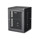 StarTech 4-Post 15U Wall Mount Network Cabinet, 19" Hinged Wall-Mounted Server Rack for Data / IT Equipment, Lockable Rack Enclosure