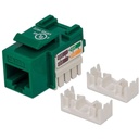 Intellinet Network Solutions Cat5e Keystone Jack, UTP, Punch-Down, Green