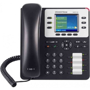 Grandstream GXP2130 IP Phone - Corded - Corded - 4 Multiple Conferencing - Wall Mountable - Black