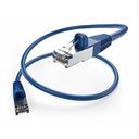 Unirise Cat.5e Patch Network Cable - 10 ft Category 5e Network Cable for Network Device - First End: 1 x RJ-45 Network - Male - Second End: 1 x RJ-45 Network - Male - Patch Cable - Shielding - Blue