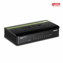 TRENDnet 8-Port Unmanaged 10/100 Mbps GREENnet Ethernet Desktop Switch; TE100-S8; 8 x 10/100 Mbps Ethernet Ports; 1.6 Gbps Switching Capacity; Plastic Housing; Network Ethernet Switch; Plug & Play
