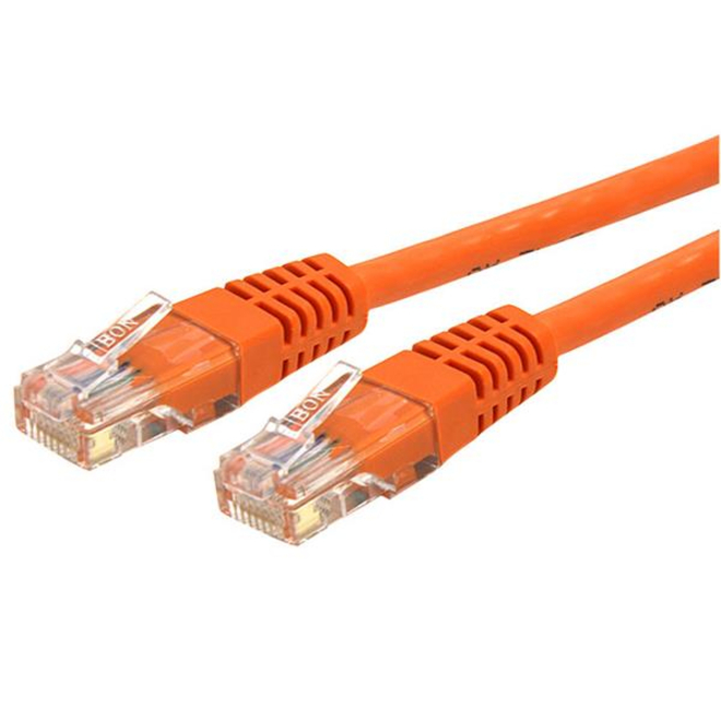 StarTech 6ft CAT6 Ethernet Cable - Orange Molded Gigabit - 100W PoE UTP 250Mhz - Category 6 Patch Cord UL Certified Wiring/TIA