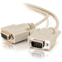 C2G 100ft DB9 M/F Extension Cable - Beige - DB-9 Male - DB-9 Female - 100ft - Beige