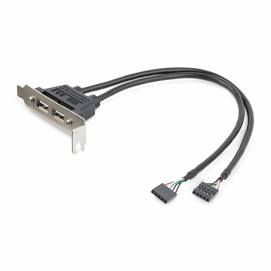StarTech 2 Port USB A Female Low Profile Slot Plate Adapter