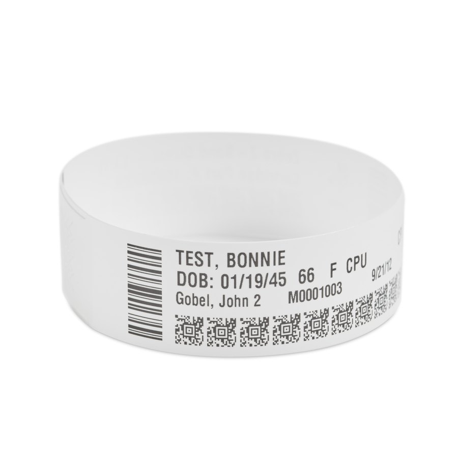Zebra Wristband Polypropylene 1.1875 x 11in Direct Thermal Zebra Z-Band Direct HC100