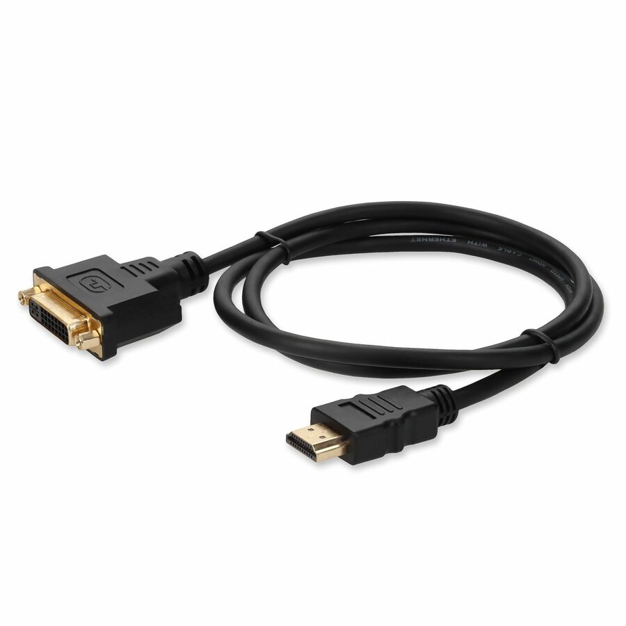 8in HDMI 1.3 Male to DVI-D Dual Link (24+1 pin) Female Black Cable For Resolution Up to 2560x1600 (WQXGA)