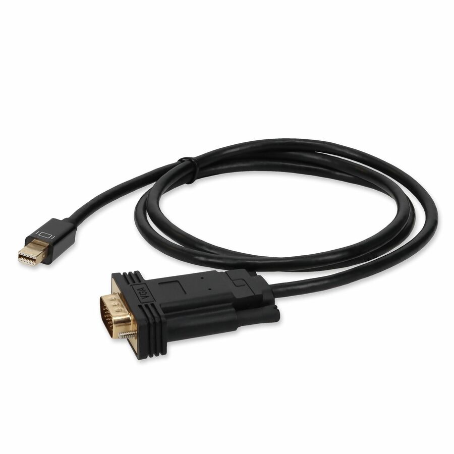 AddOn 6ft Mini-DisplayPort 1.1 Male to VGA Male Black Cable For Resolution Up to 1920x1200 (WUXGA)
