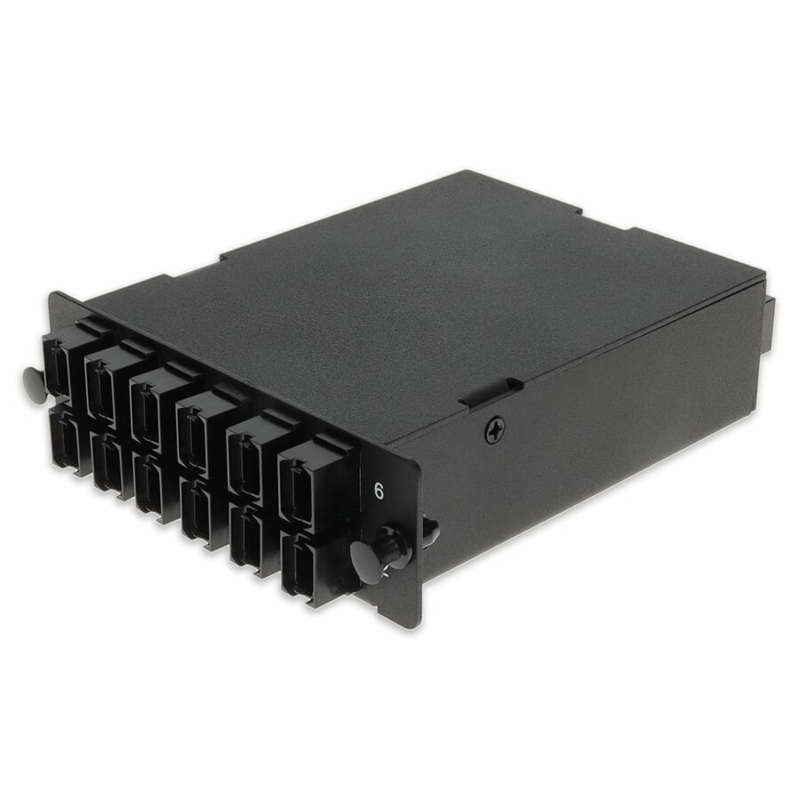 AddOn 4-Bay Cassette 6x 24-Fiber MPO In, 12x 12-Fiber MPO Out, Multi-mode Duplex OM4 - MPO type A