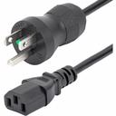 StarTech 6ft (2m) Hospital Grade Power Cord, 18AWG, NEMA 5-15P to C13, 10A 125V, Green Dot Medical Power Cable, Monitor Power Cable