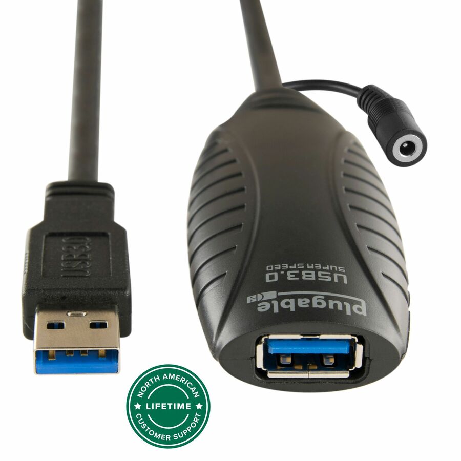 Plugable 10 Meter (32 Foot) USB 3.0 Active Extension Cable