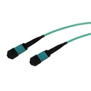 MTP/MPO-Female to MTP/MPO-Female Aqua Multimode OM4 50/125m Cross-Over (Method B) 5 Meter Cable Assembly for 40G/100G QSFP+/QSFP28 Applications