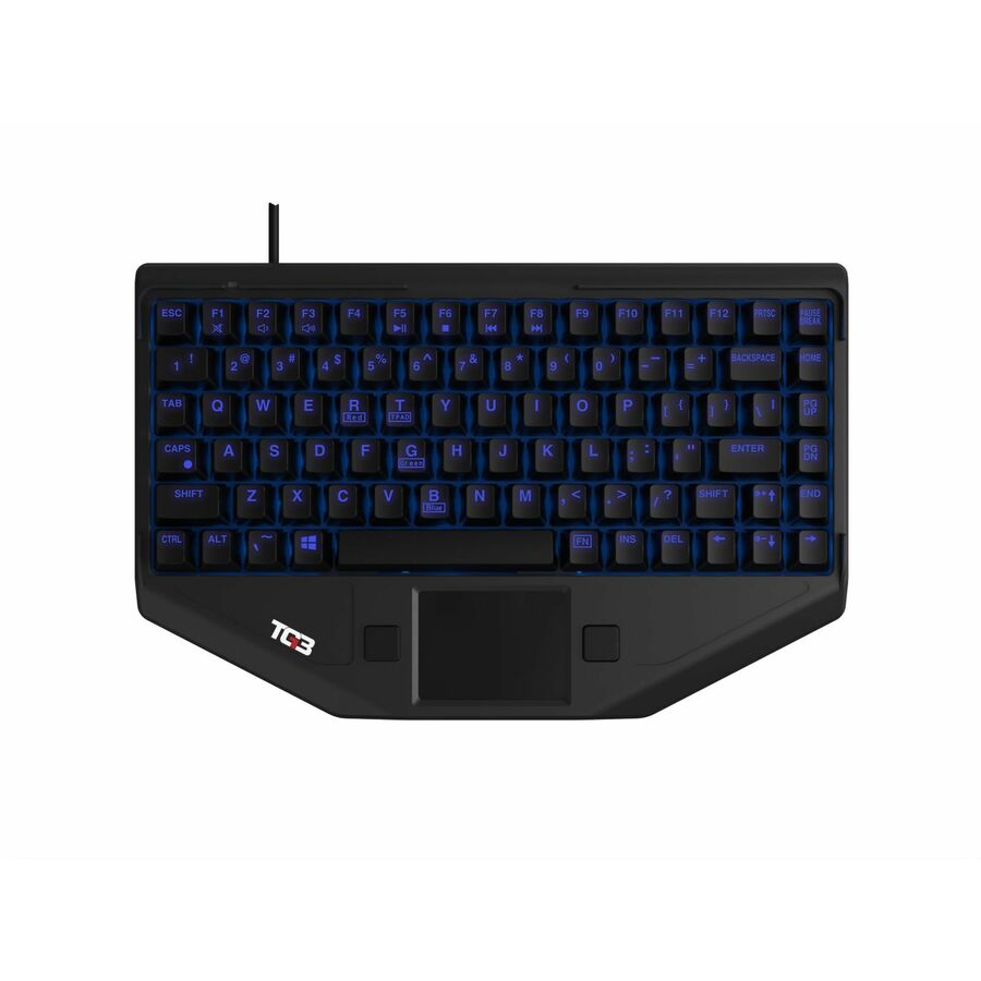 TG3 BLTX Keyboard - Cable Connectivity - USB Interface - RGB LED - 83 Key(s) - Rugged - TouchPad - Tactile Keyswitch - Black
