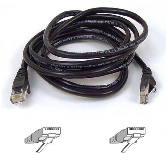 Belkin Cat5e Patch Cable - RJ-45 Male Network - RJ-45 Male Network - 25ft - Black