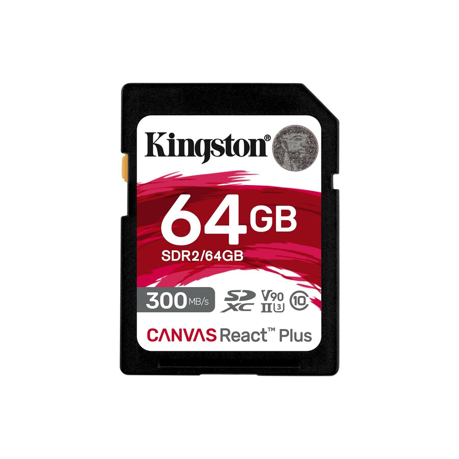Kingston Canvas React Plus SDR2 64 GB Class 10/UHS-II (U3) V90 SDXC