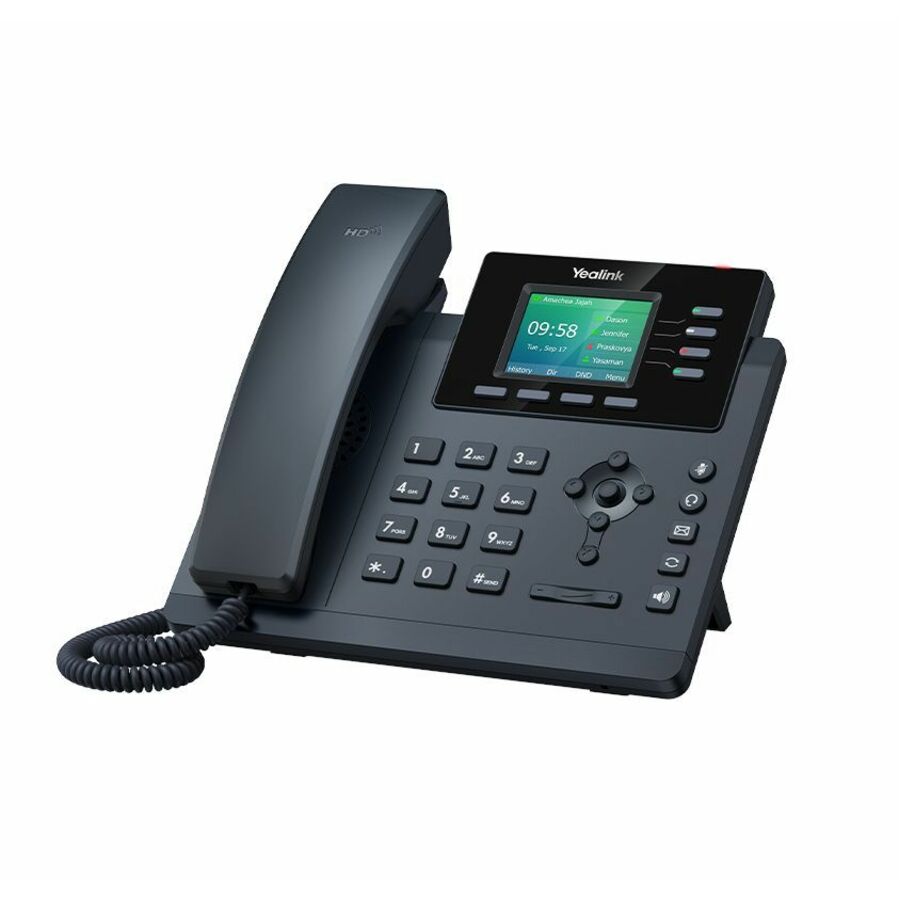 Yealink SIP-T34W IP Phone - Corded - Corded/Cordless - Wi-Fi, Bluetooth - Wall Mountable - Classic Gray