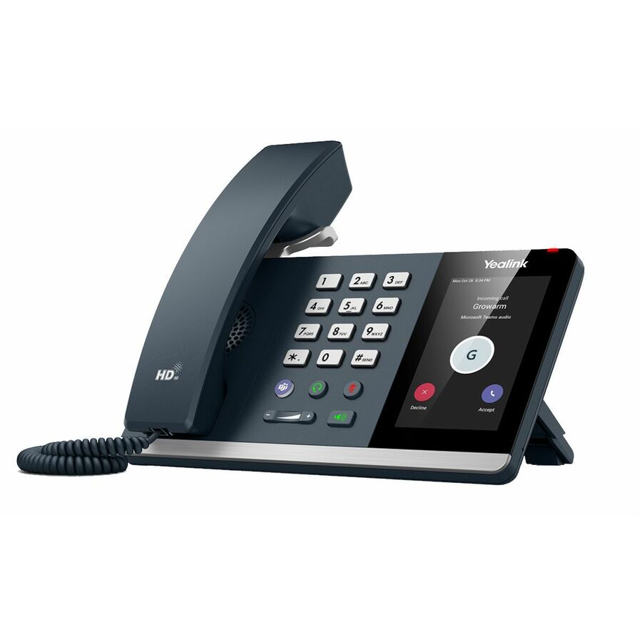 Yealink MP54 E2 IP Phone - Corded - Corded/Cordless - Bluetooth, Wi-Fi - Wall Mountable, Desktop - Classic Gray
