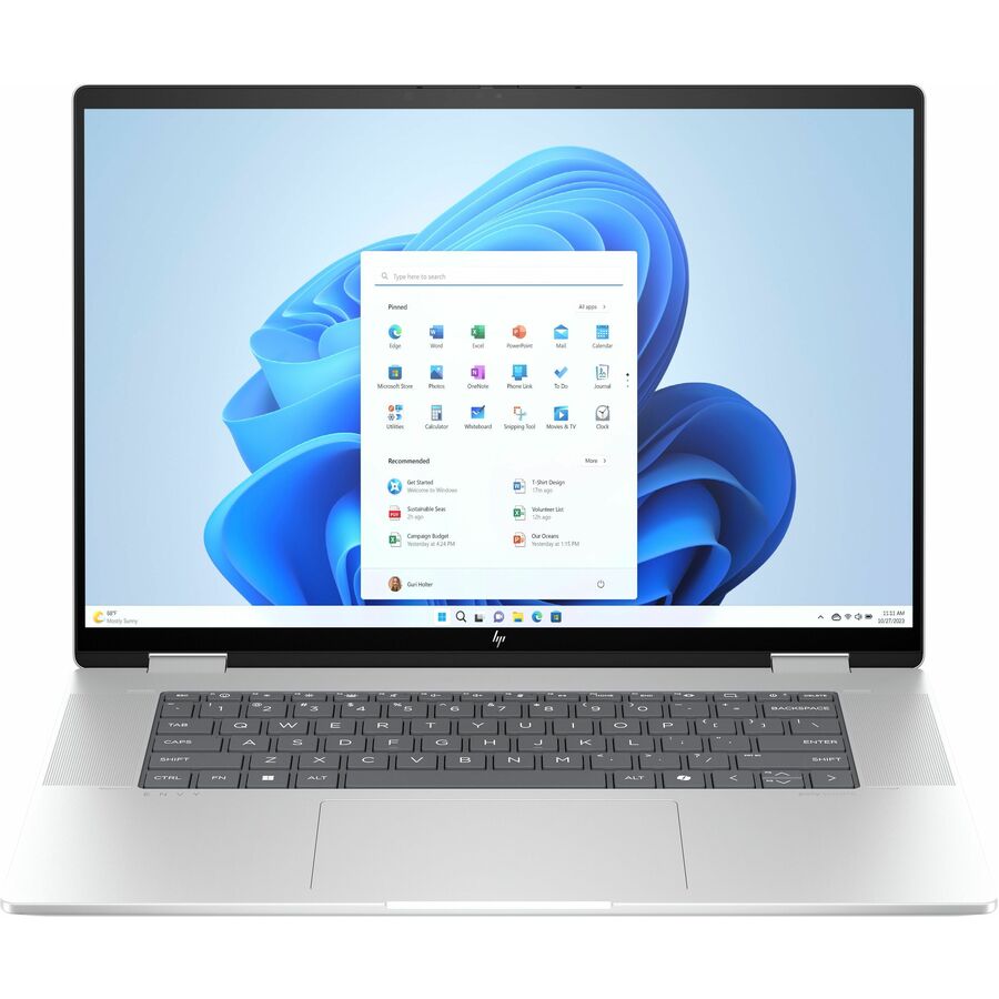 HP ENVY x360 16-ac0000 16-ac0023dx 16" Touchscreen Convertible 2 in 1 Notebook - WUXGA - Intel Core Ultra 7 155U - 16 GB - 1 TB SSD - Glacier Silver